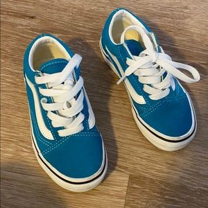 Turquoise Kids Vans. Size 11